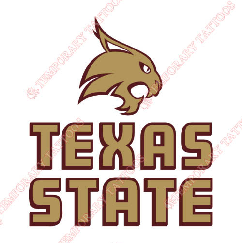 Texas State Bobcats Customize Temporary Tattoos Stickers NO.6551
